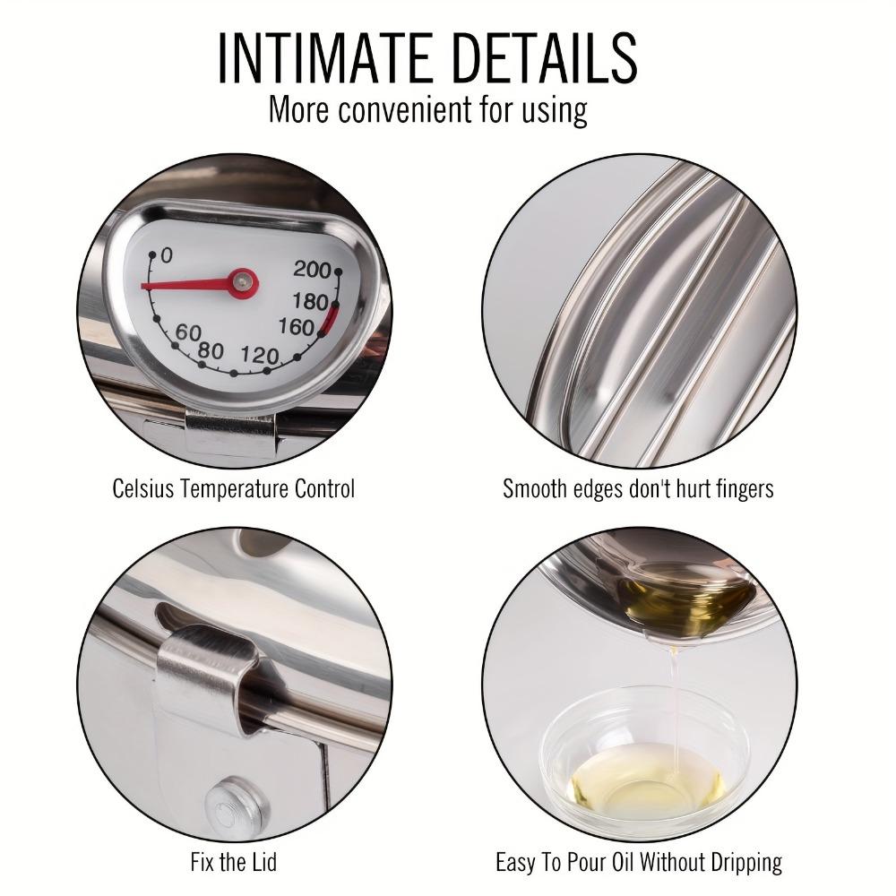 1 шт. фритюрница из нержавеющей стали с регулятором температуры и решеткой для масляного — фото 6