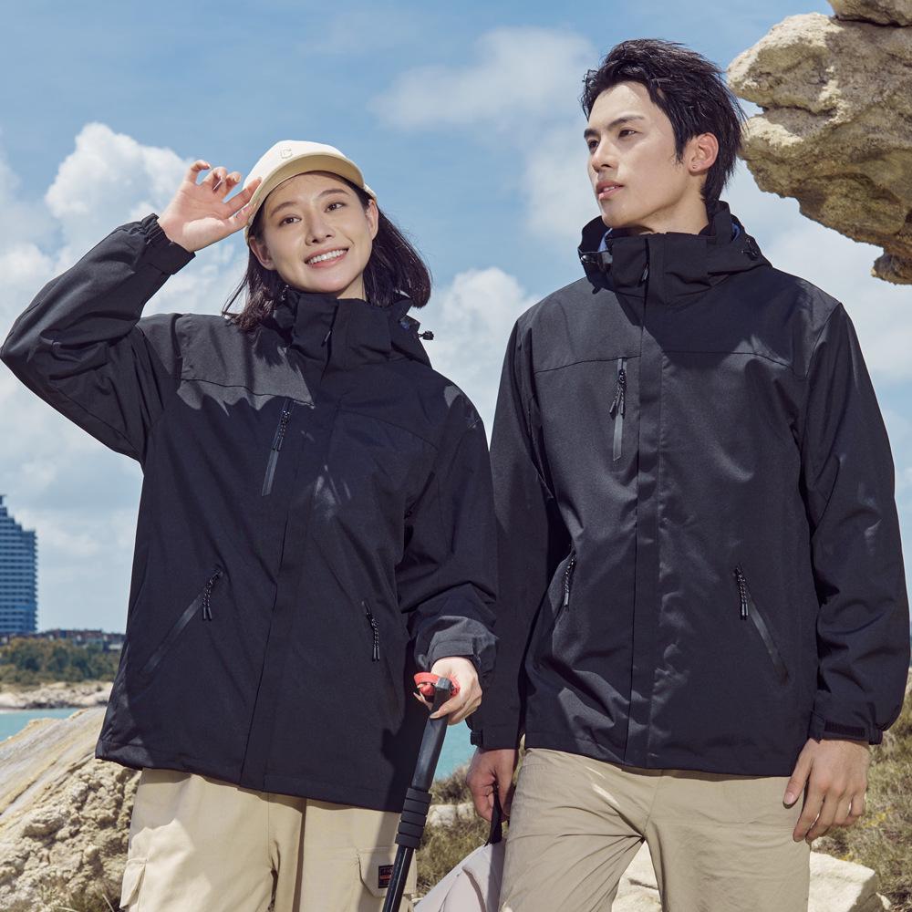 Men's and Women's Outdoor Gore-Tex Down Jacket: 3-in-1 Winter Windproof, Waterproof, Detachable for Mountaineering