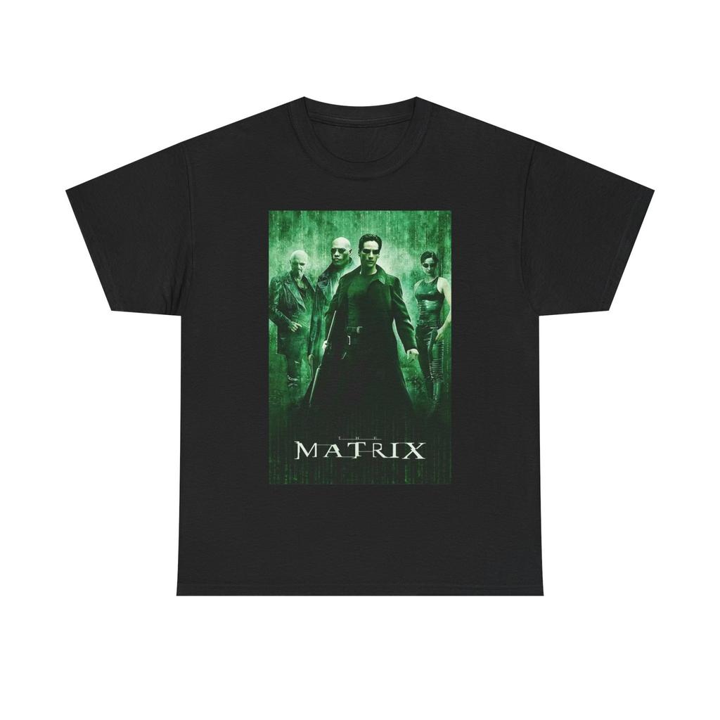 Women's Plus Size Cotton T-shirt Summer Casual Graphic Tee Short Sleeve The Matrix Shirt Retro Movie Poster Graphic Sci Fi Unisex Heavy Cotton Tee