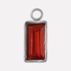 6pcs Rectangle Geometric Crystal Pendants Stainless Steel Charms For Jewelry Making Supplies Metal Rhinestone Charm DIY Bracelet