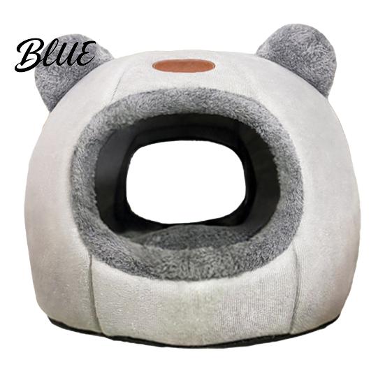 High-quality Cat Bed Bottom Lovely with Bear Cozy Pet Cute Cave Ears Non-Slip Winter Nest