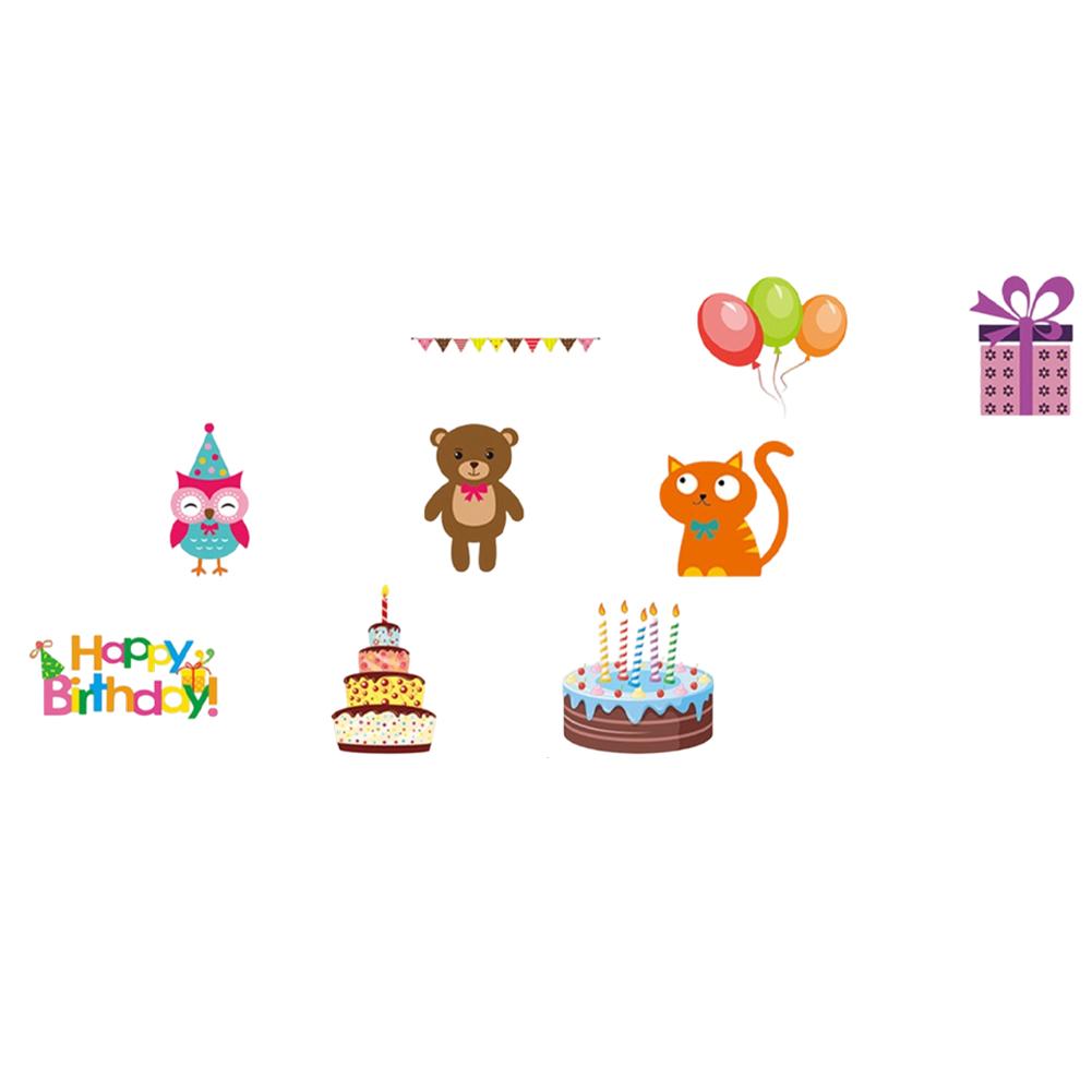 Electrostatic Film Stickers Window Static Clings Kids' Birthday Parties As Shown Electrostatic Party Stickers Party