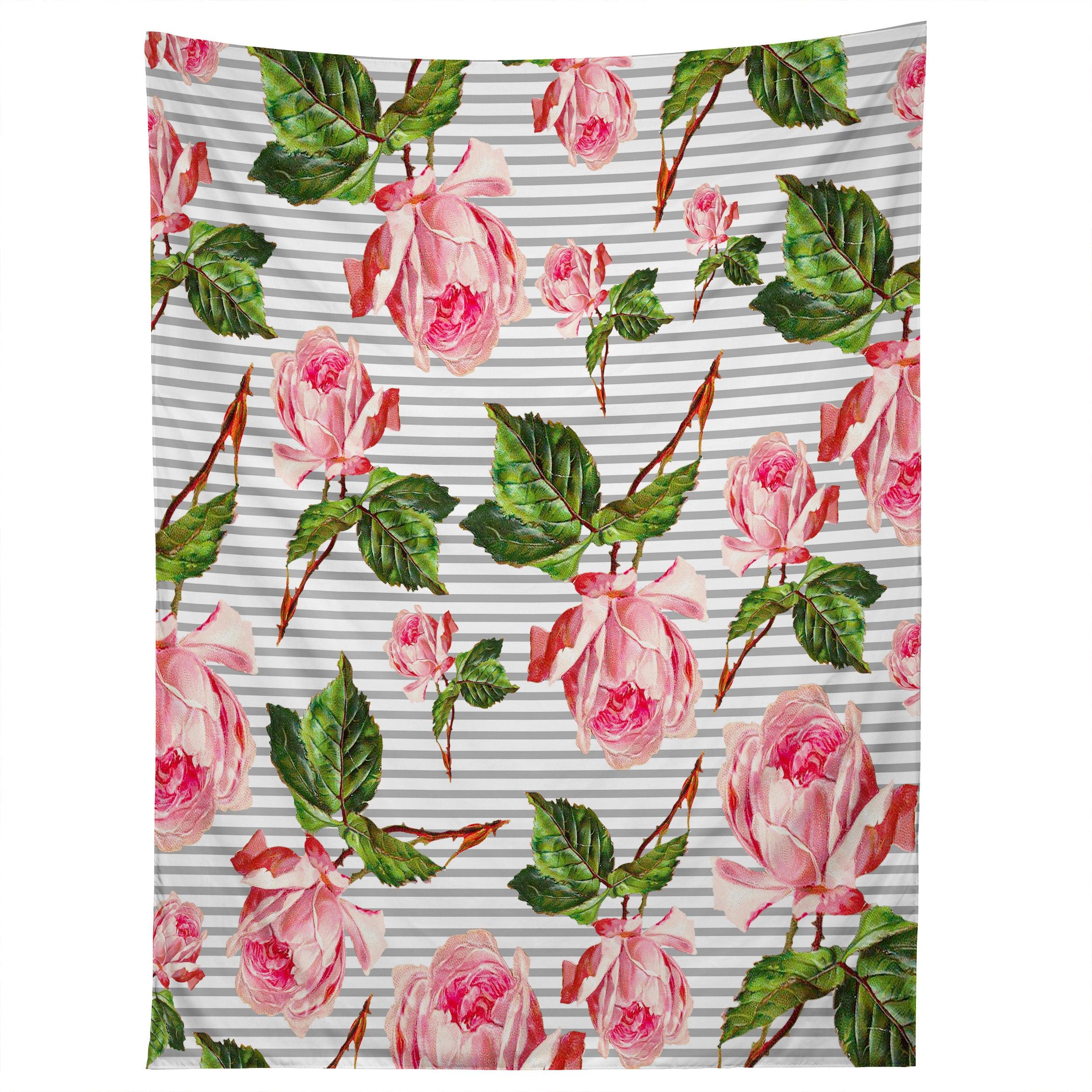 ROSES AND STRIPES tapestry 75x100