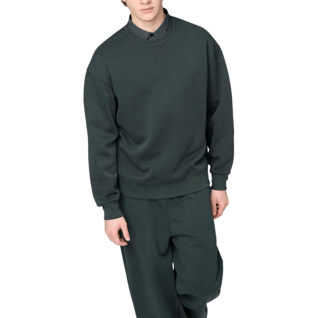 Uniqlo × Clare Waight Keller C Series FW25 Solid Color Loose Ribbed Comfortable Casual Crewneck Sweatshirt Unisex Sweatshirt 481040-58
