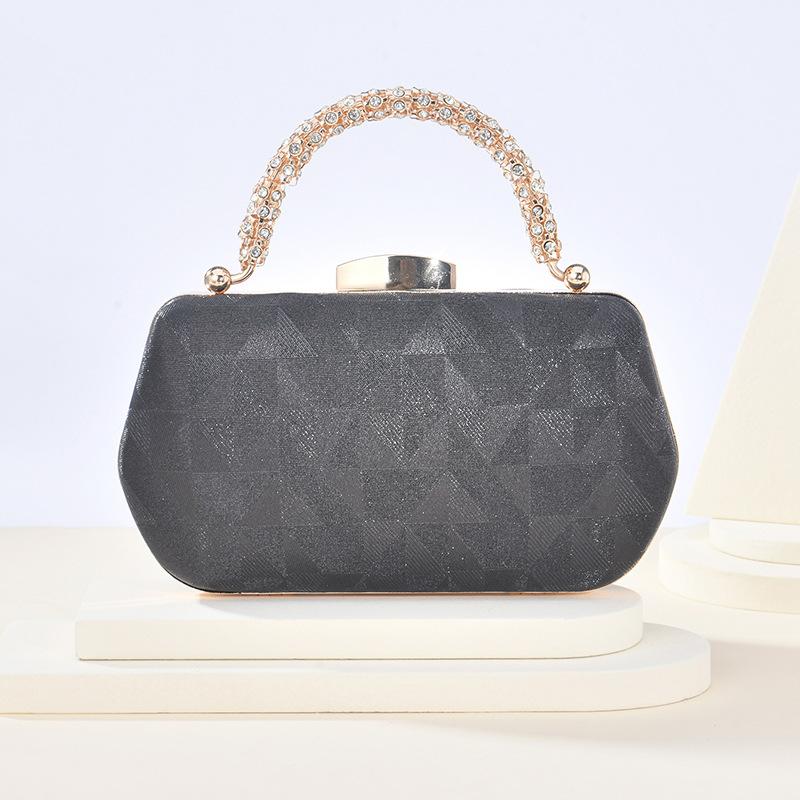 

Triangular Pattern Glossy Shining Lady Clutch Bag Party Evening Banquet Women Luxury Crossbody Shoulder Bags Diamond Handbag чёрный