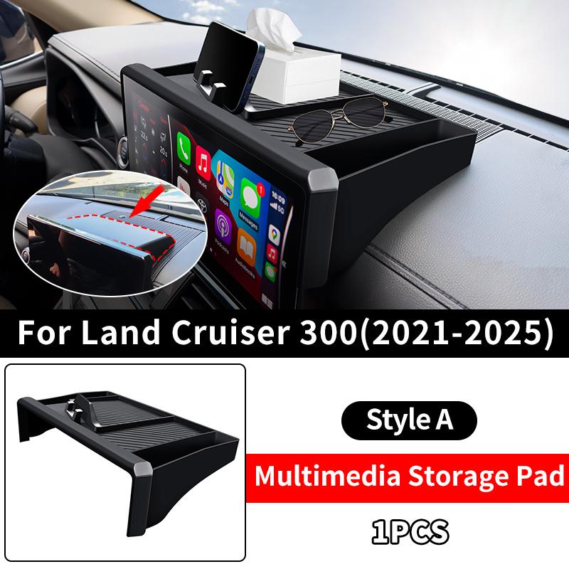 Для -2024 Toyota Land Cruiser 300 Мультимедийный дисплей Заднее отделение для хранения Защитный чехол-накладка LC300 Аксессуары для улучшения интерьера LC300 style A