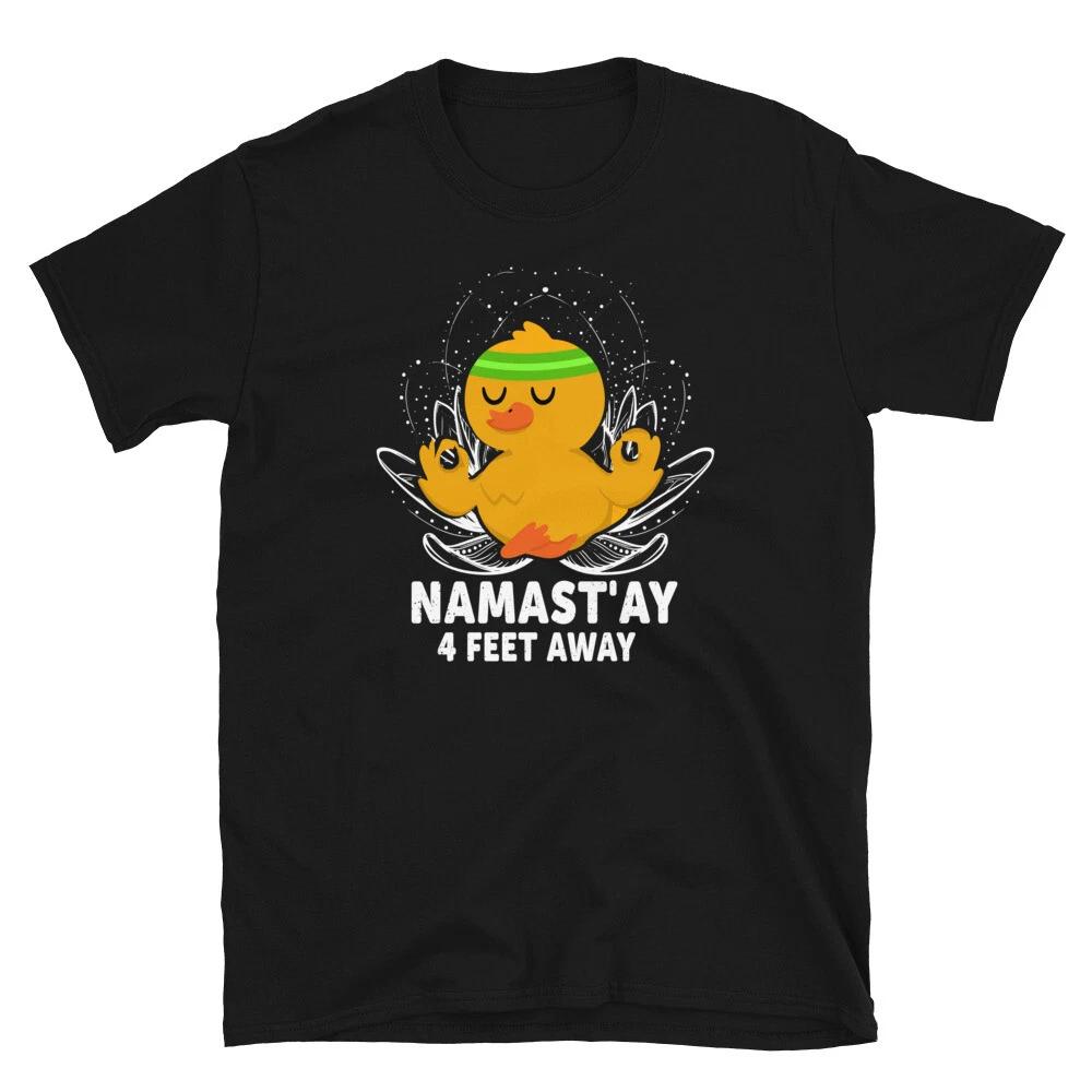 Cute Chicken 4 Feet Away Funny YOGA Peace Summer Namaste T-Shirt S
