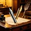 MAJOHN Flower Style Soft Elastic Calligraphy Nib Round Body Pointed Tip for Copperplate Gothic ES ER Writing Nibs for P136 P138