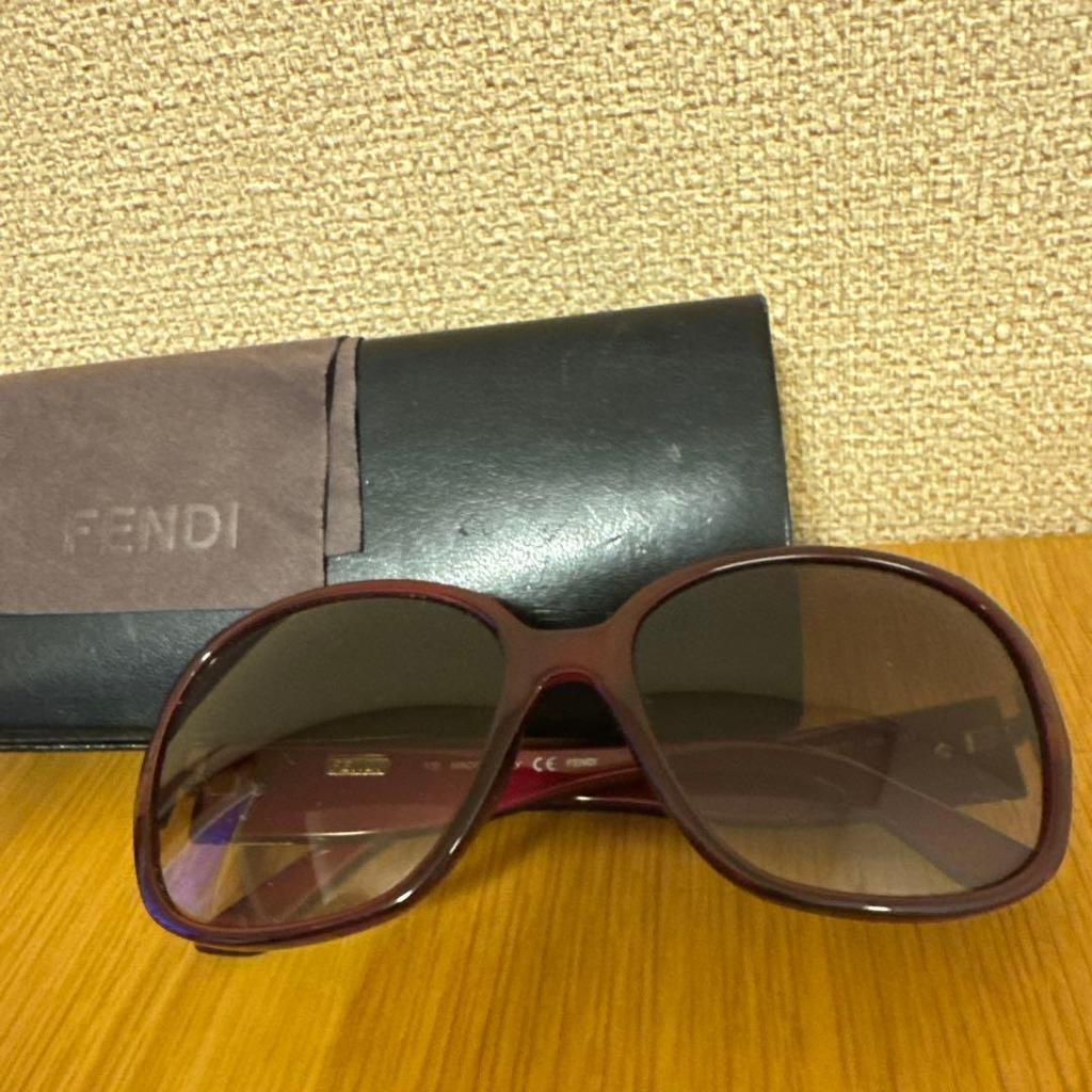 Used FENDI Wine Red Sunglasses with Case