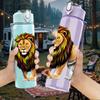 1PZ Busto di Leone Selvatico in Piedi Figura 750ml Bottiglia d'Acqua in Plastica Colorata Tappo Flip-Straw Anti-Perdita Per Sport Ufficio Uso Domestico