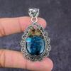 Natural Watermelon Tourmaline Gemstone 925 Sterling Silver Pendant 2.48" Y8f38