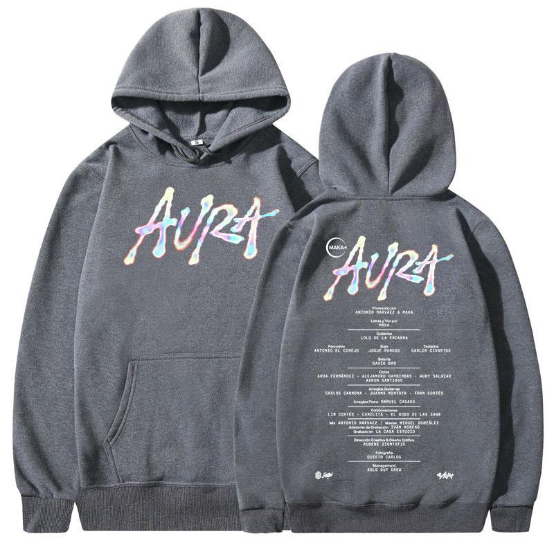 Rapper Maka Aura 2025 Tour Album Hoodies Men's Women Casual Oversized Hooded Sweatshirts Fashion Vintage Long Sleeves Pullovers