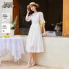 Xiangying Women's Bohemian Pure Cotton Midi Dress