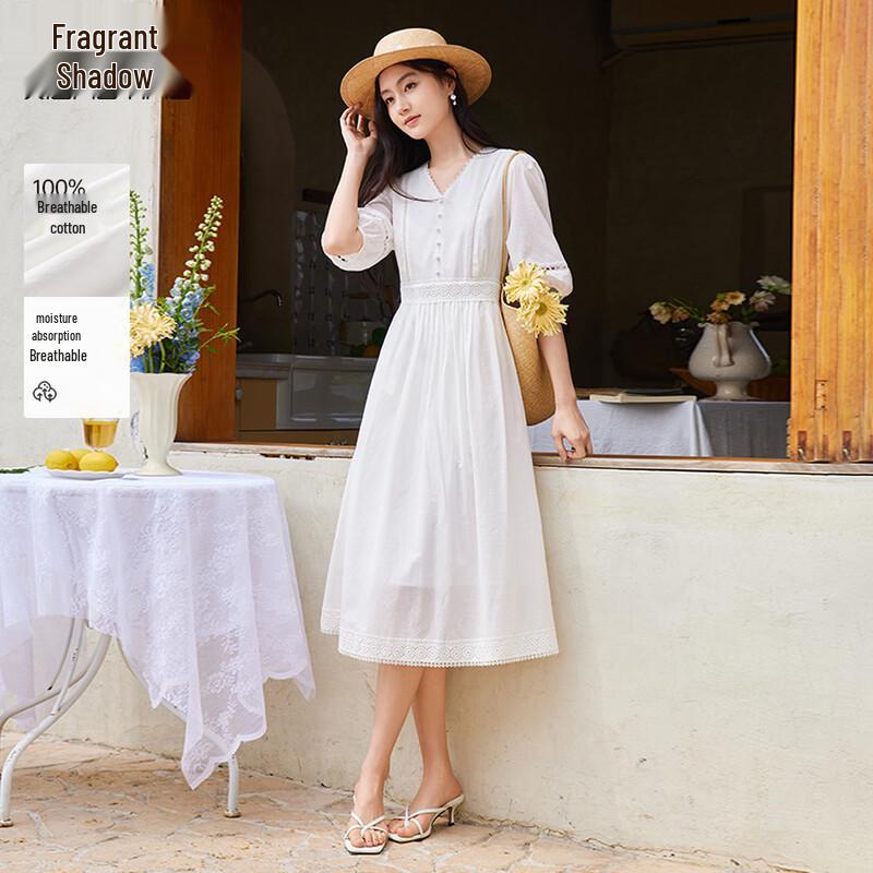 Xiangying Women s Bohemian Pure Cotton Midi Dress XL