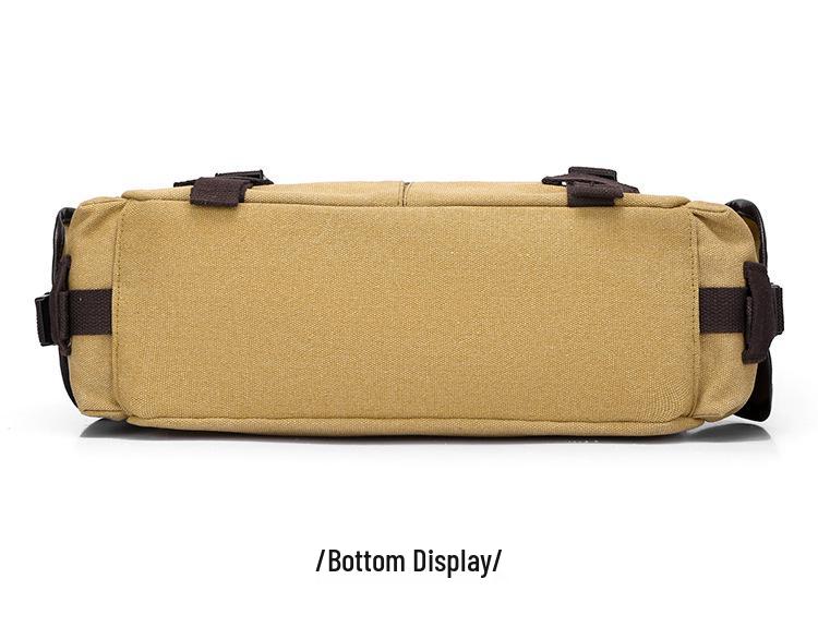 Retro Men's Large Canvas Crossbody Messenger Bag - Casual Commute & Campus Sling Bag