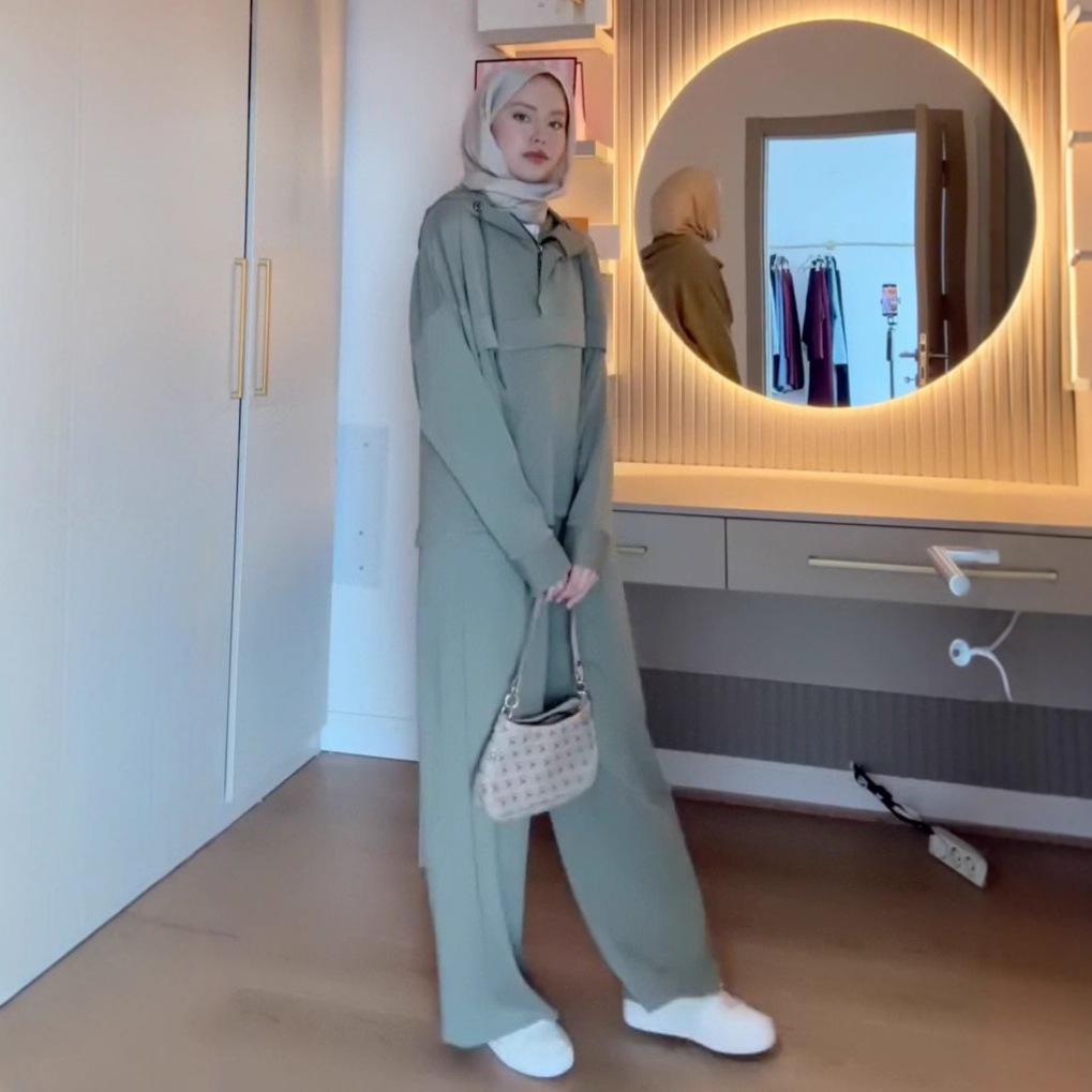 2025 Cross-Border Women's Half-Zip Top & Long Sleeve Casual Pants Fashion Set