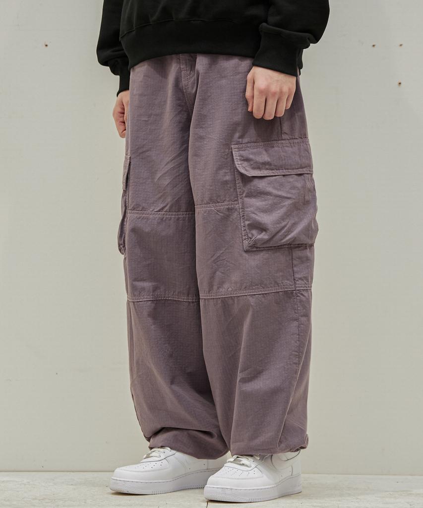 Iseuteuseobiseusyab Ballon Dyed Cargo Pants - Purple