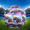 1pc Rainbow Monster Truck Theme Soccer Ball Football, Size 5, Lightweight PVC, Outdoor Training Soccer Ball,Gift c65138