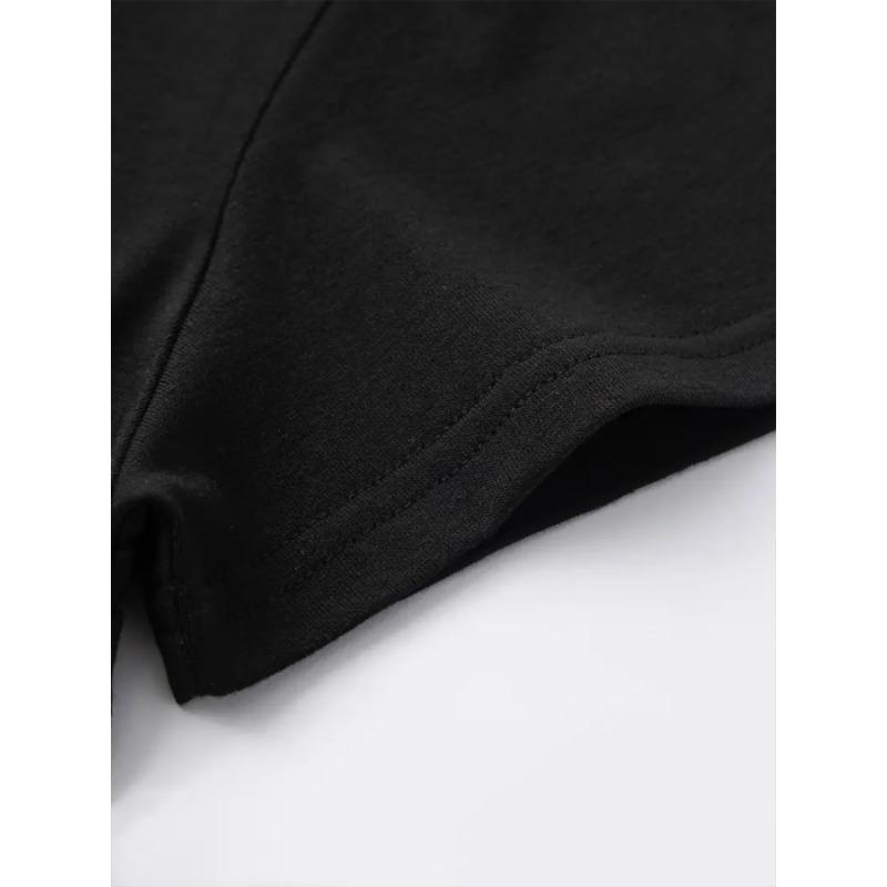 Spanish Alphabet Print Spring and Summer Casual T-Shirt Round Neck Short-Sleeved Sports T-Shirt Women'S Top