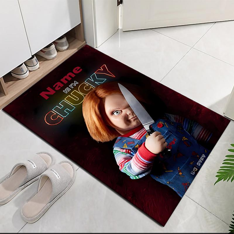 Custom Name Chucky Printed Carpet, for Office Chair Living Room Bedroom Kitchen Room Decor Gifts.