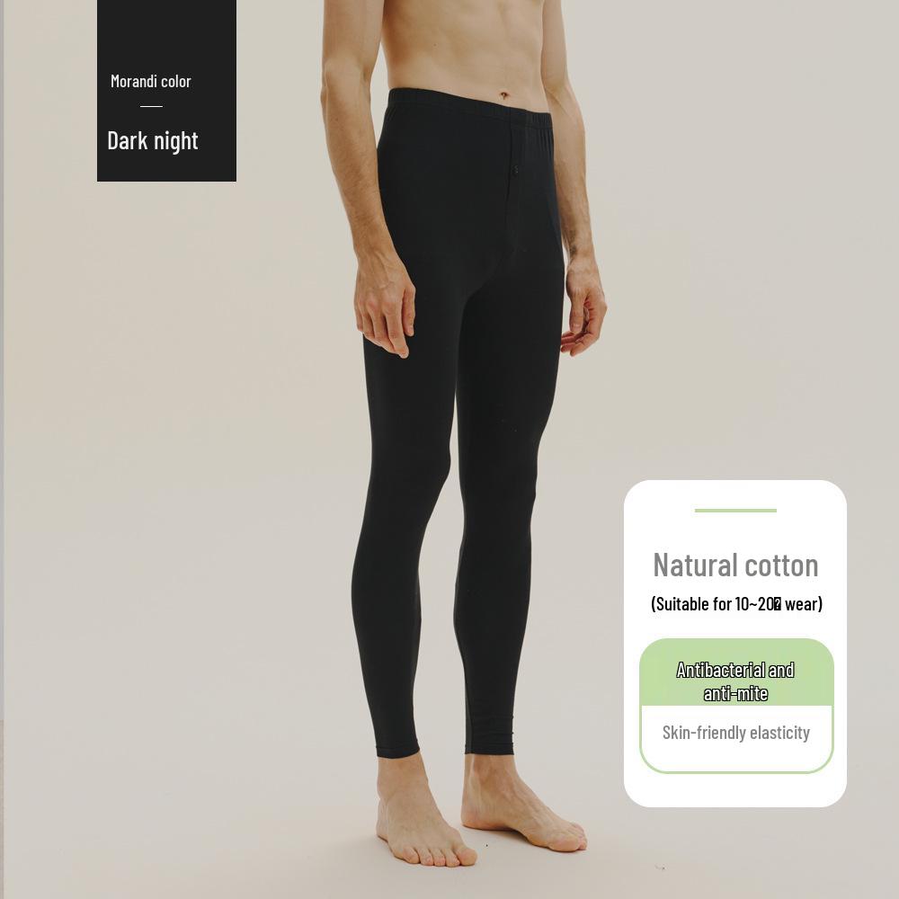 Męski bawełniany zestaw bielizny termicznej - od nastolatków do seniorów, cienki, plus size, flanelowy, ciepły na jesień/zimę