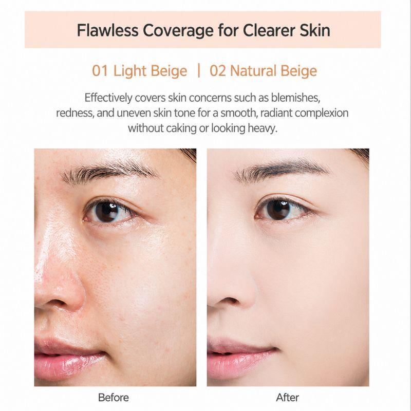 The Saem Saemmul Airy Cotton Foundation 30ml Lightweight Soft Matte Liquid Foundation Long-Lasting Smooth Finish K-Beauty Base Makeup