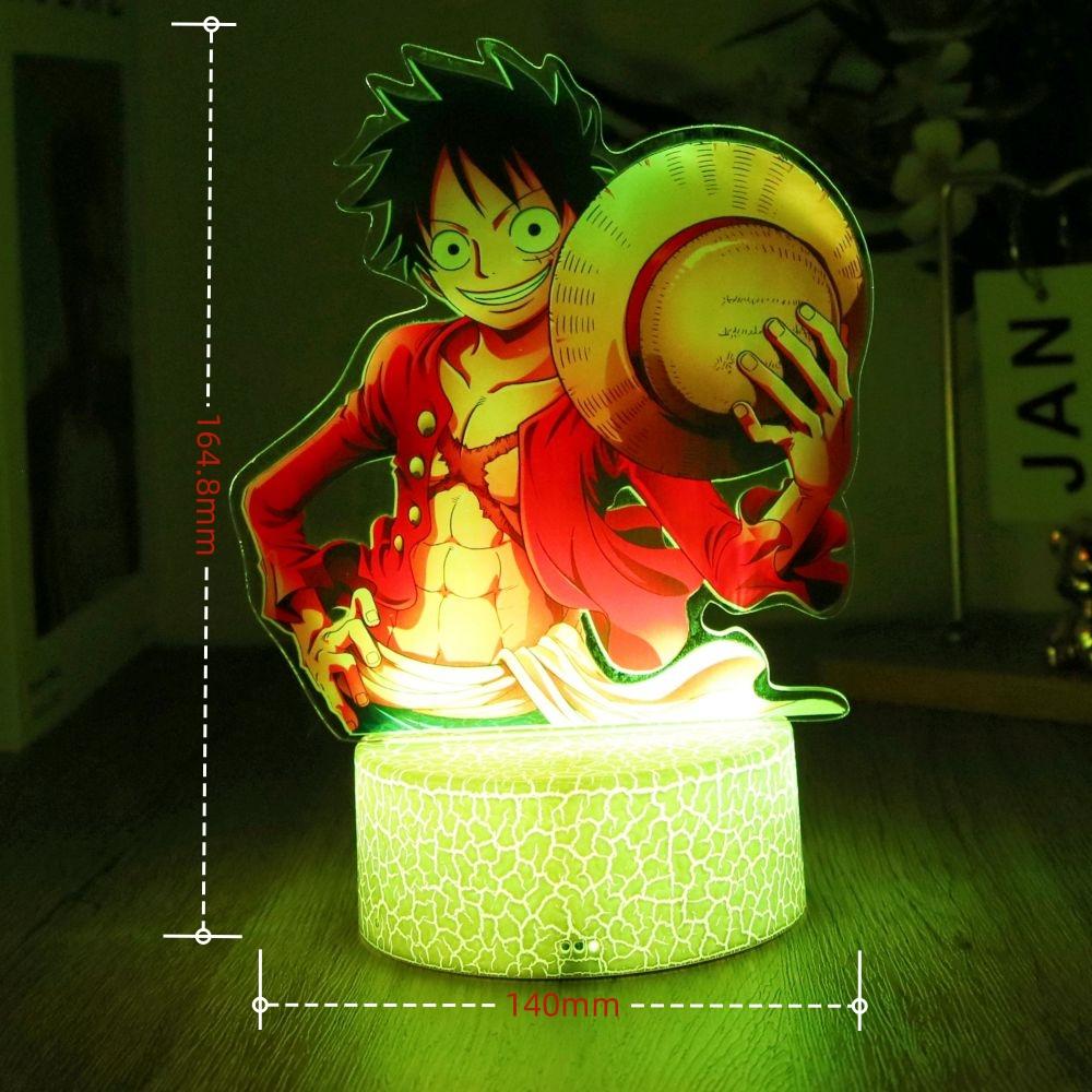 Anime Figuren Neue 3D Lampe 16cm One Piece Luffy Roronoa Intelligente Touch LED Nachtlicht Heimdeko Zimmer Kindergeburtstag Modell Spielzeug Geschenke