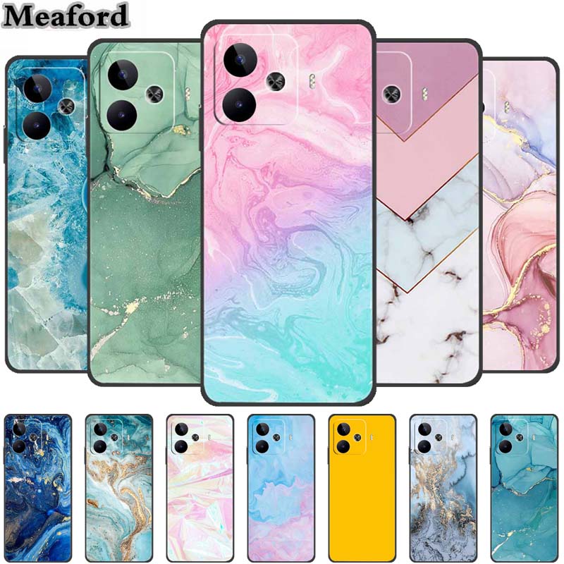 Case For Vivo iQOO Z9 Turbo Marble TPU Soft Silicone Back Cover For iQOOZ9 Turbo V2352A Phone Cases Shockproof Mica Painted Capa