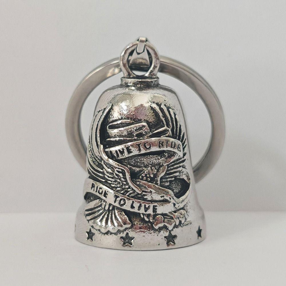 Small Size Motorcycle Guardian Bell Live to Ride Biker Good Luck Charm Evil Spirit Trap Bell  Men