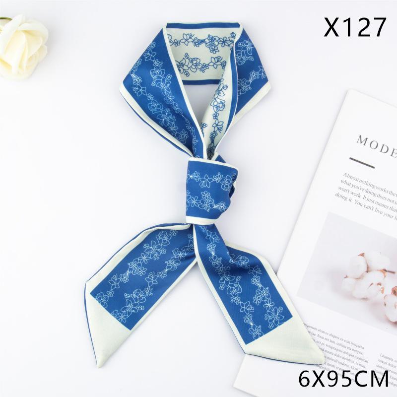 Versatile Vintage Silk Scarf: Hair Tie, Headband, Bag Accessory