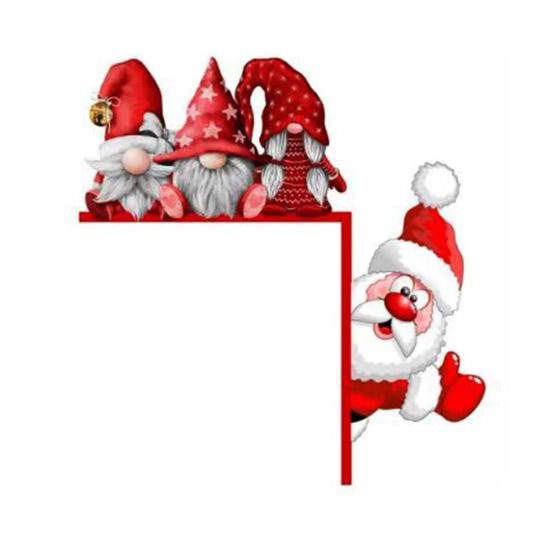 

Рождественское украшение дверной рамы деревенский деревянный Санта-Клаус лось гном эльф левая правая дверь Right