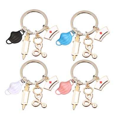 Nurse's Day Keychain, Syringe, Stethoscope Keychain