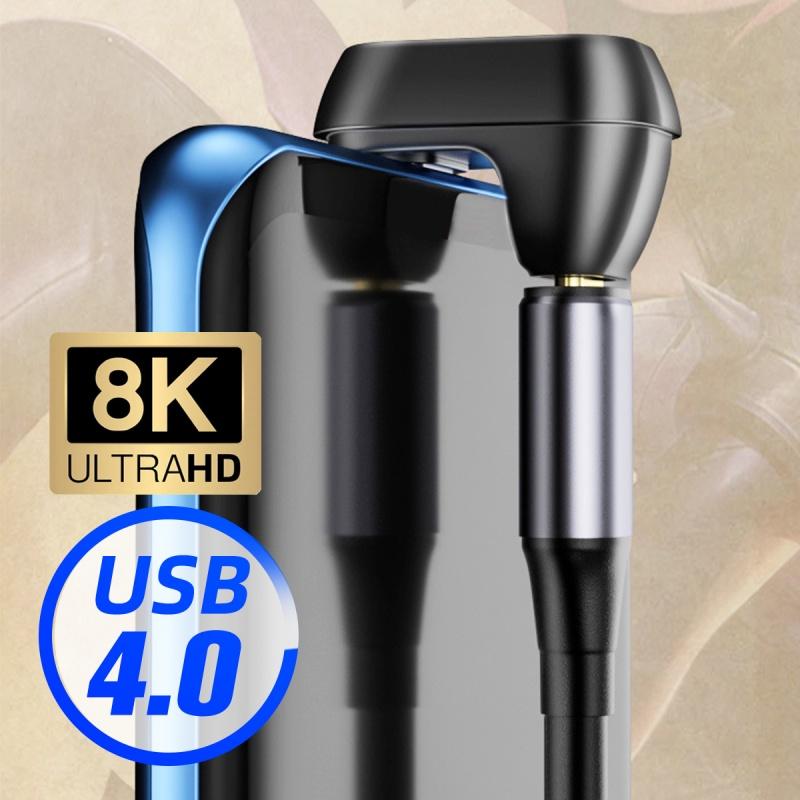 HdoorLink Mini Usb 2.0/4.0 40Gbps Adapter 100W Fast Charging Converter U-Shape Elow Thunderbolt3 Usb C To Type C Adapter 8K@60Hz Cable Converter