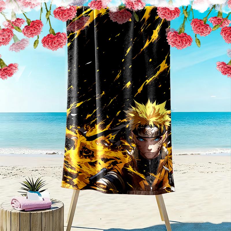 naruto Beach Towel, Multi-purpose Beach Towel Perfect for Camping and Beach Vacations