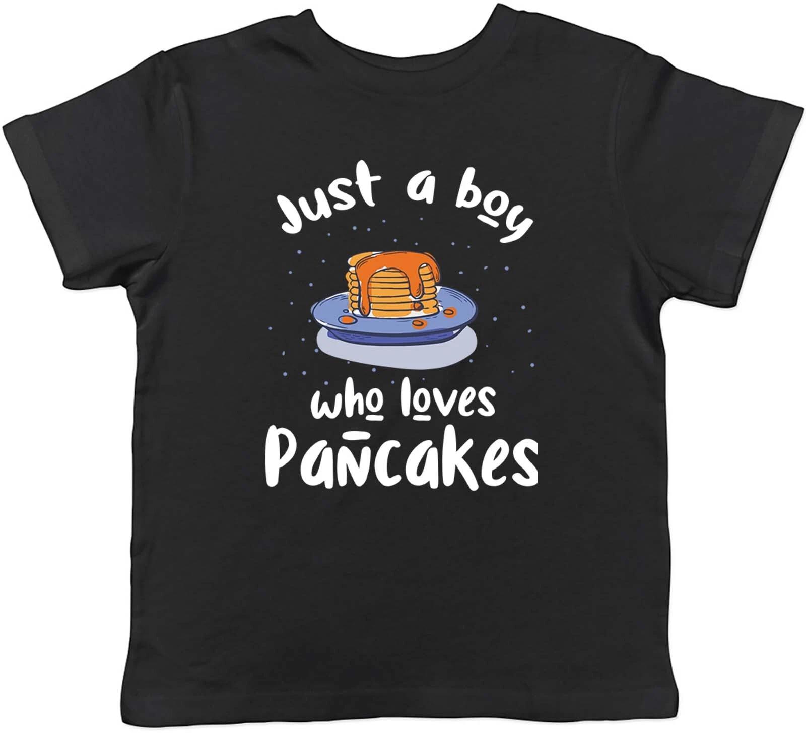 Just A Boy Who Loves Pancakes Childrens Kids T-Shirt Boys Girls 150
