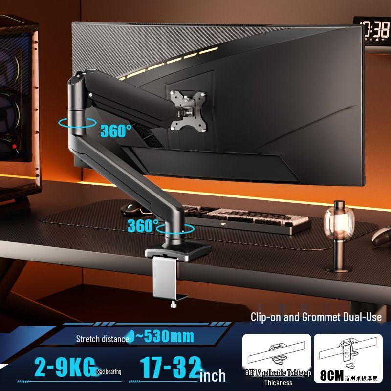 Dual Monitor Mechanical Arm Stand with Height Adjustable and Rotating Features
