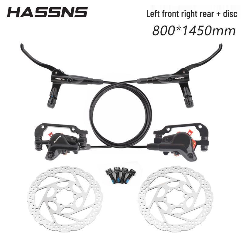 HASSNS Mountain Bike Hydraulic Disc Brakes with Metal Pads
