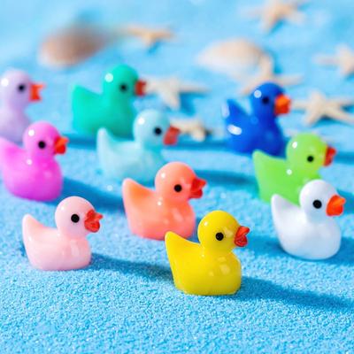 Little Yellow Duck Figurines Moss Micro-landscapesMiniature Ornaments Decorative Accessories Resin Handicrafts