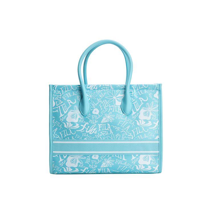 FILA Fashionable Elegant Versatile Commuter PU Tote Bag Women bags Blue F13W224167F-LB
