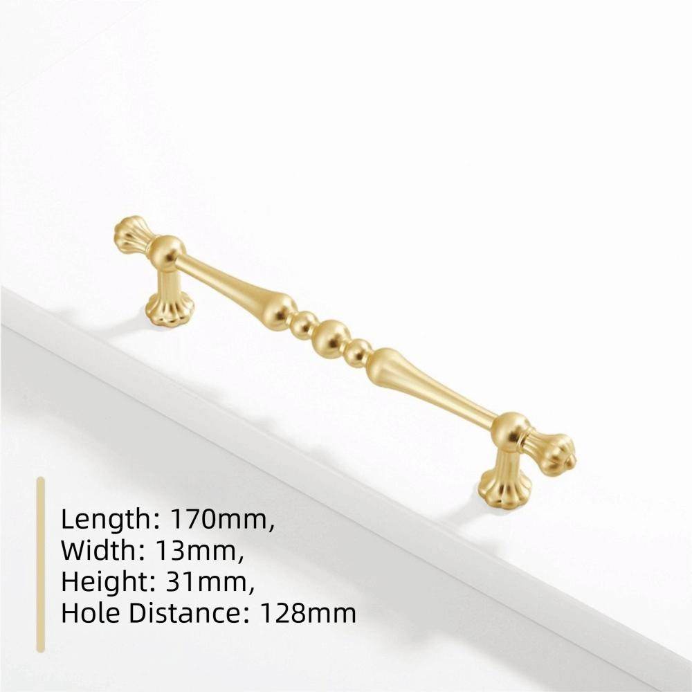 Zinc Alloy Cabinet Door Handle Light Luxurious French Style Wardrobe Door Handle High-end Solid Antique Kitchen Cupboard Pull