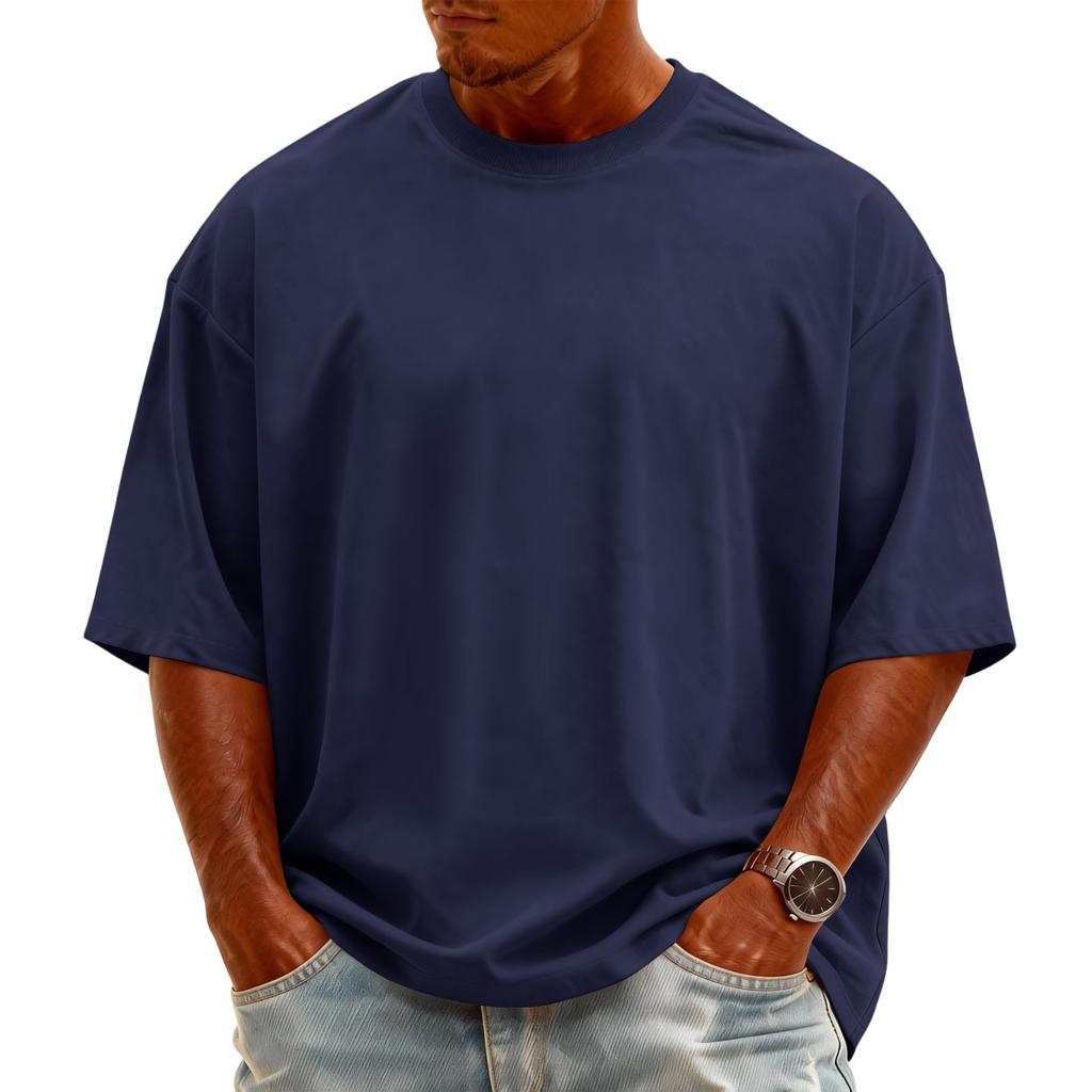 Men's Knit -Neck Short Sleeve T-Shirt | Fashion Casual Pullover For Daily & Weekend Wear