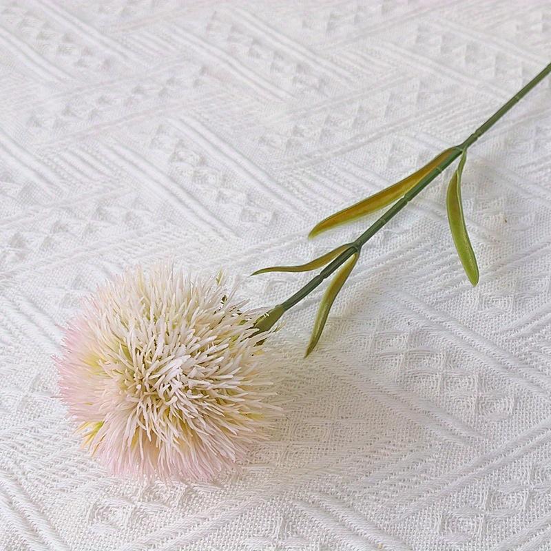 5 Stück Simulation Europäischer Kunststoff Einzelne Pusteblume für Außenhof Terrasse Garten Rasen Dekoration Hochzeitsstrauß Geburtstag