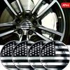 4 Stück Amerikanische Flagge Radnabenkappen Aufkleber, Embleme Sticker 2,2" / 56mm Für Auto Motorrad LKW SUV