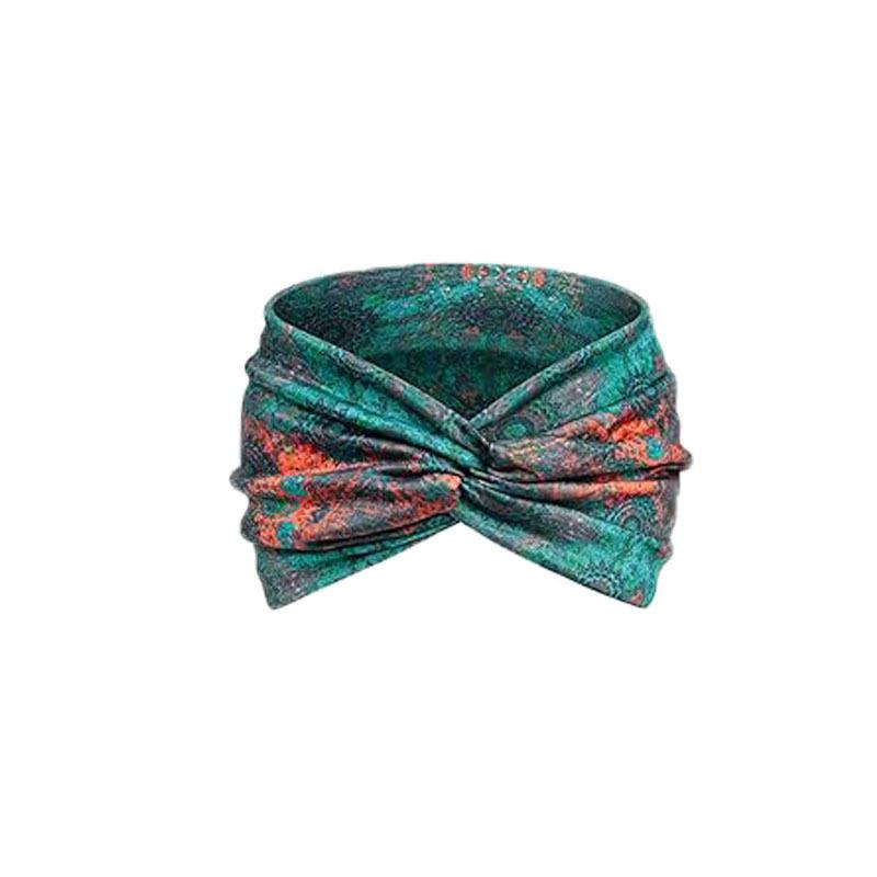 Boho styl Dámská široká čelenka Retro čelenka Elastický měkký turban Uzlovaný Vhodný na jógu Vlasové doplňky