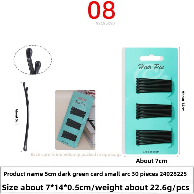 Black Steel Wire Hair ClipsHair Accessories Flow-painted One-piece Clips Small Hair Clips for Girls' Broken Hair