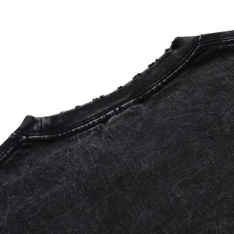 Japan Anime ONE PUNCH-MAN Saitama Cool Printed Washed Tshirt Men Manga Vintage T-shirts Harajuku Oversized T Shirt