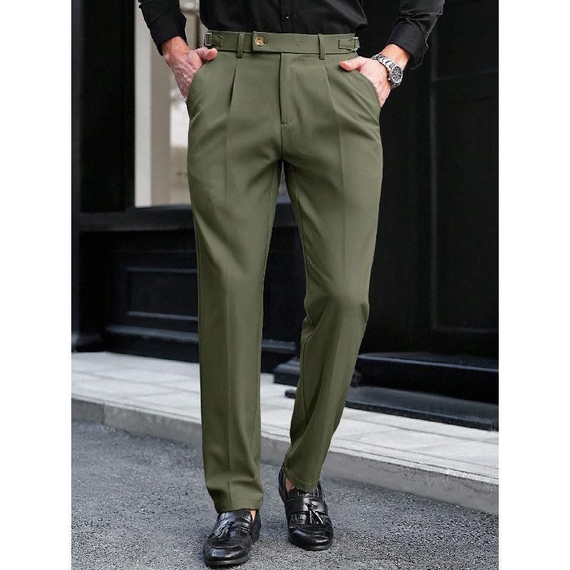 Fashionable Design Business Casual Pants for Men, Spring/summer High-end Straight-leg Commuter Trousers