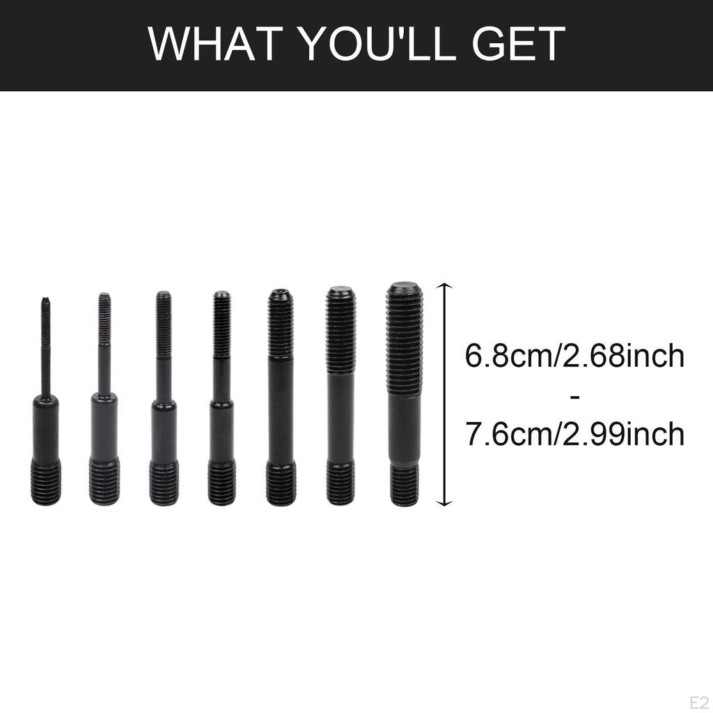 7 Pieces Air Hydraulic Rivet Nut Tool Setting Kit Quick Change Rivnut Riveting for Construction