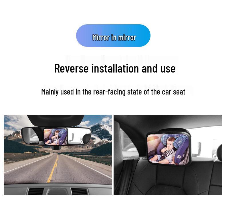 Baby Car Interior Observation Mirror - Child Safety Rearview Mirror