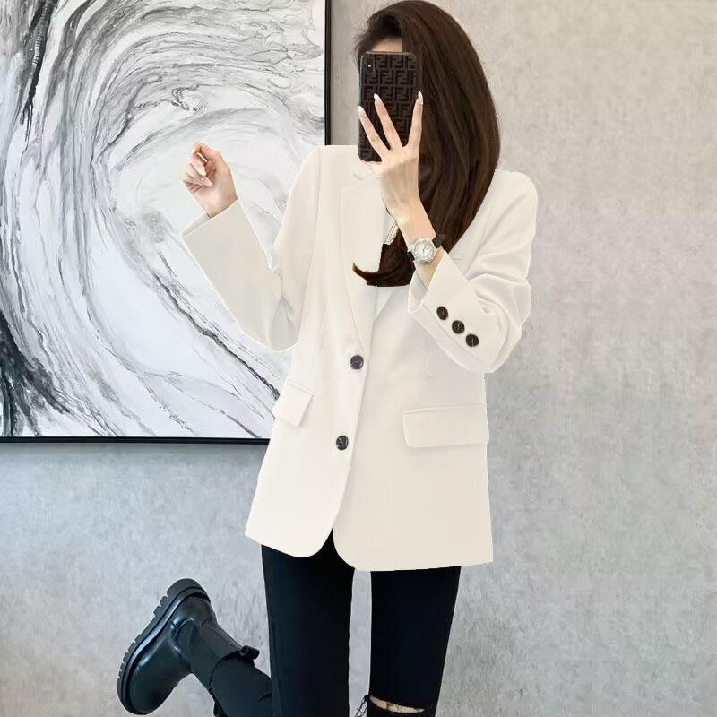 Suit Jacket Women's Spring Temperament Korean Version of The Wild Small Commuter Khaki Suit Jacket Women